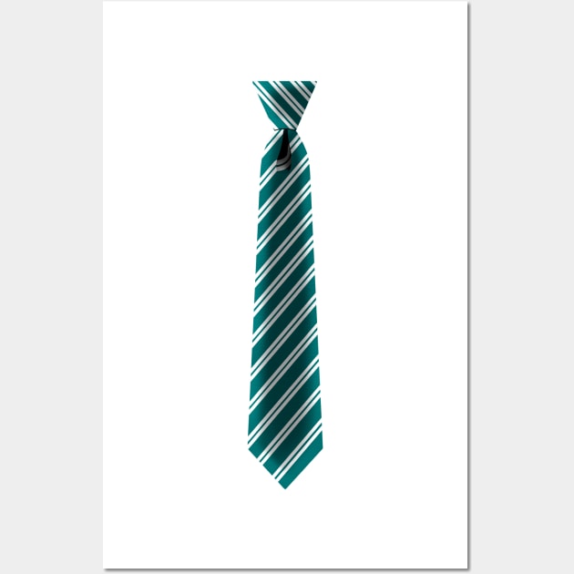 Necktie Tie Windsor Knot Teal Wall Art by MojoCoffeeTime